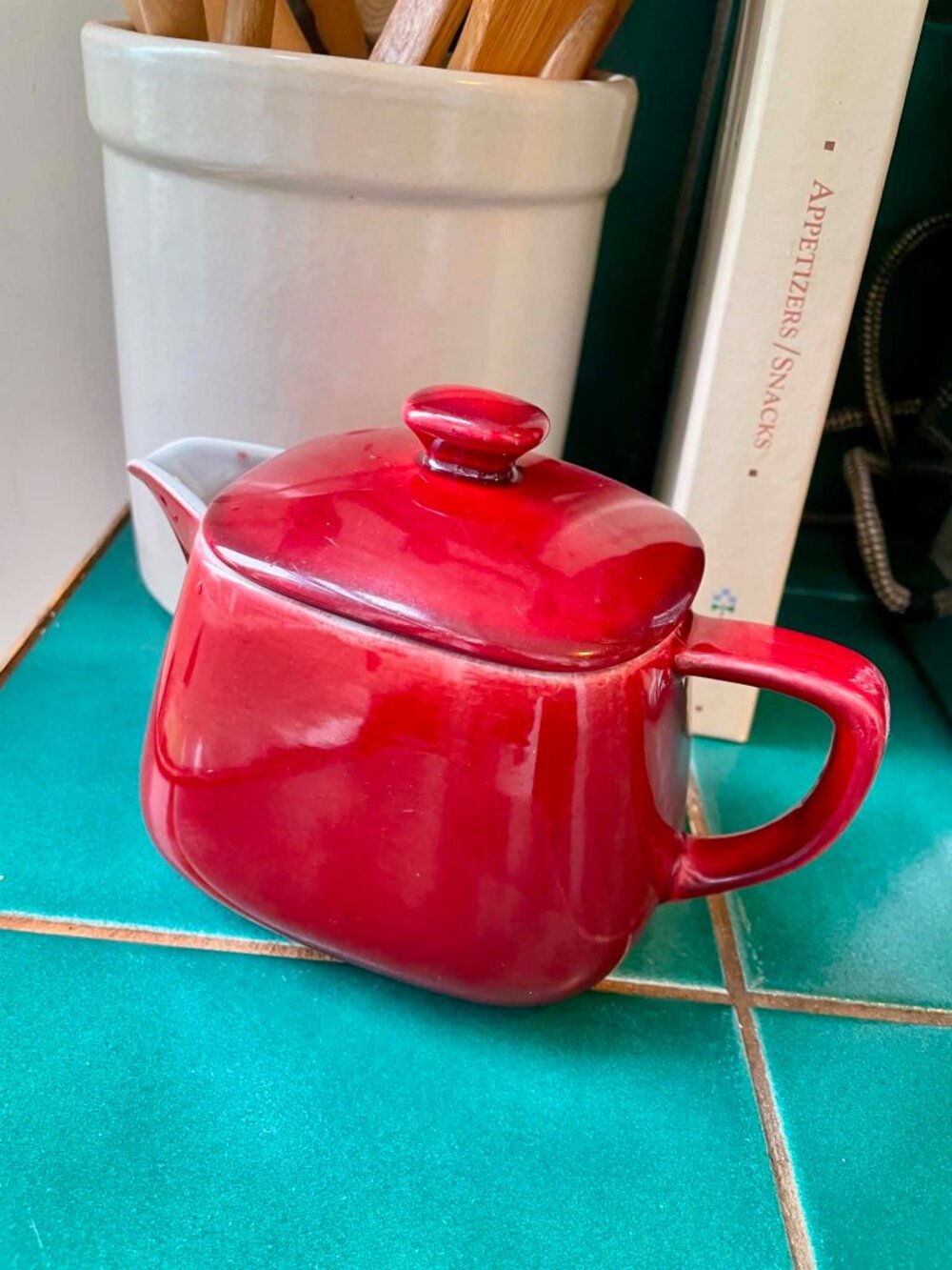 Vintage Swedish Rörstrand Gunnar Nylund Gratina Teapot